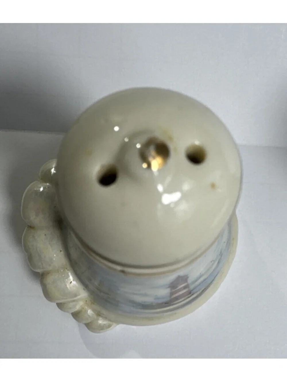 Giftco Lighthouse Shaped Ceramic Salt & Pepper Shaker Set Sailboat Nautical